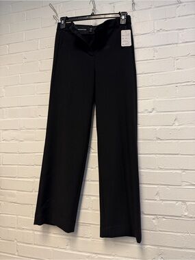 J. Crew Black Wide-Leg Trousers